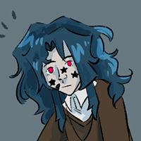 Blue haired white man