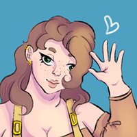 White woman with brown hair