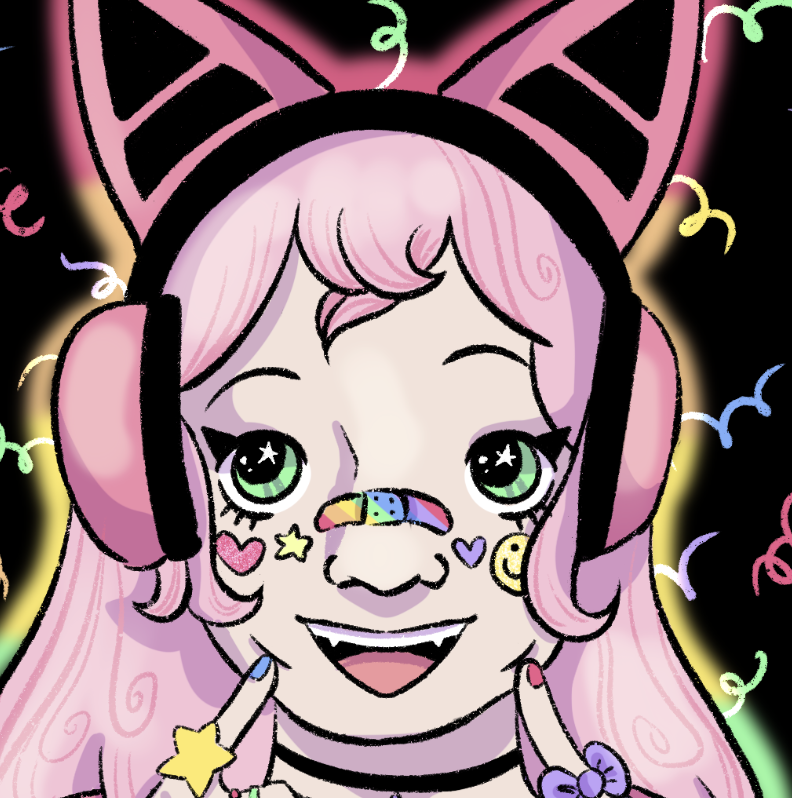 White girl with pink hair