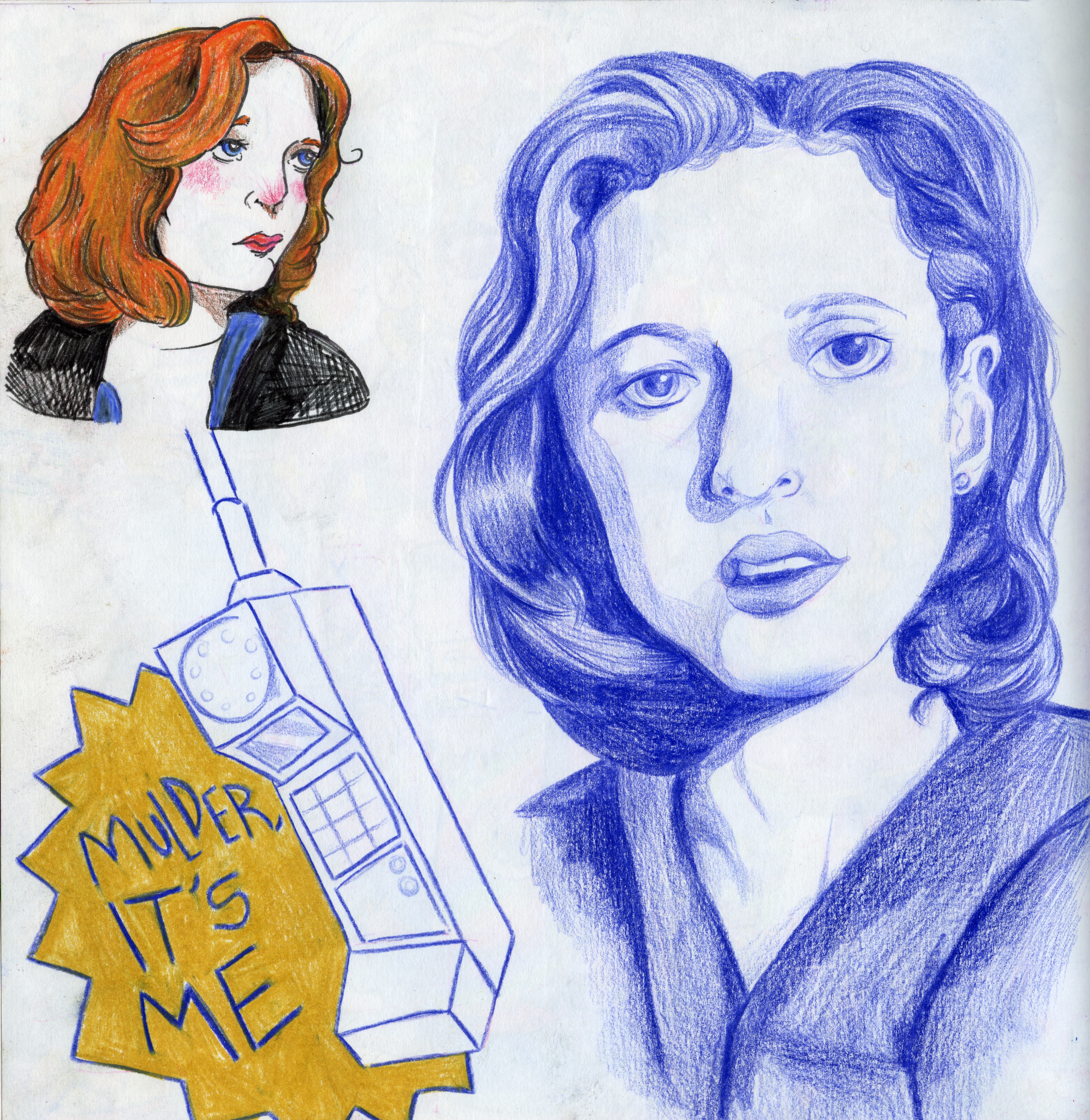 drawing of dana scully