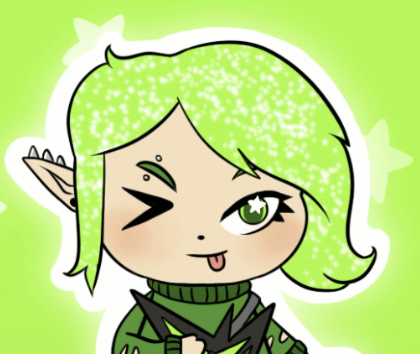 Chibi green-haired person