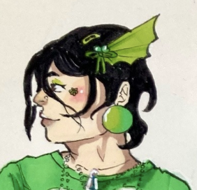 Person with black hair