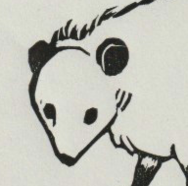 Lino print of possum